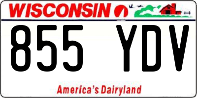 WI license plate 855YDV