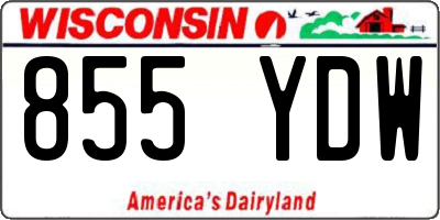 WI license plate 855YDW