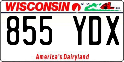 WI license plate 855YDX