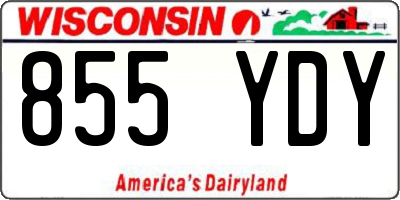 WI license plate 855YDY