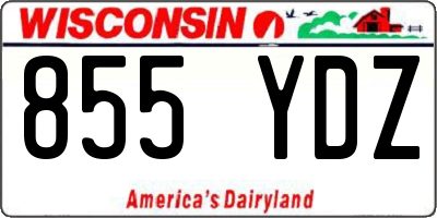 WI license plate 855YDZ
