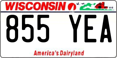 WI license plate 855YEA