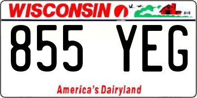 WI license plate 855YEG