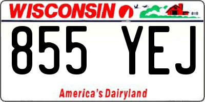WI license plate 855YEJ