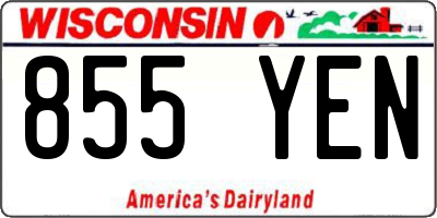 WI license plate 855YEN
