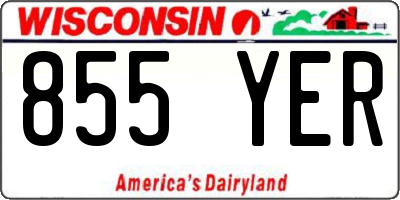 WI license plate 855YER