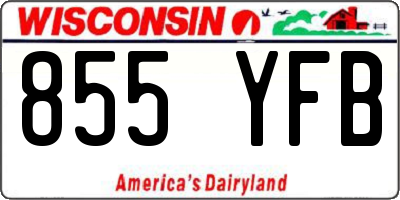 WI license plate 855YFB
