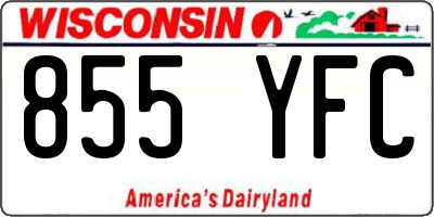 WI license plate 855YFC