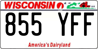 WI license plate 855YFF