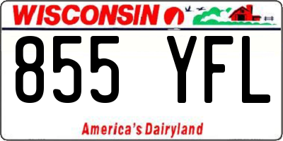 WI license plate 855YFL