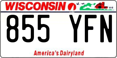 WI license plate 855YFN