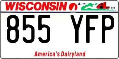 WI license plate 855YFP