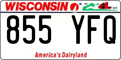 WI license plate 855YFQ