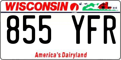WI license plate 855YFR
