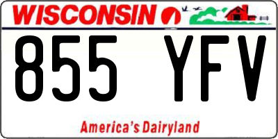 WI license plate 855YFV