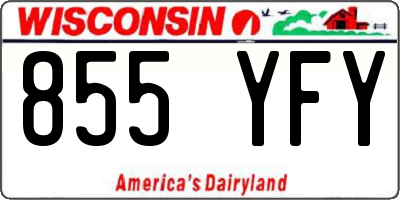 WI license plate 855YFY