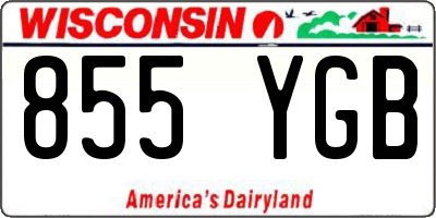 WI license plate 855YGB