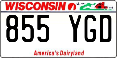 WI license plate 855YGD