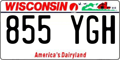 WI license plate 855YGH