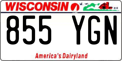 WI license plate 855YGN