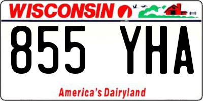 WI license plate 855YHA