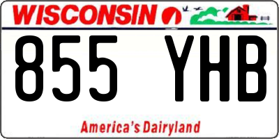 WI license plate 855YHB