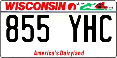 WI license plate 855YHC