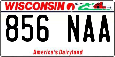 WI license plate 856NAA