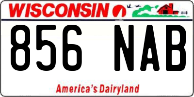 WI license plate 856NAB