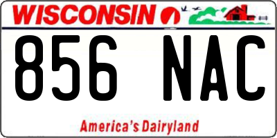 WI license plate 856NAC