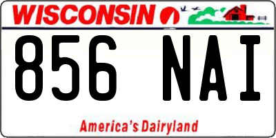 WI license plate 856NAI