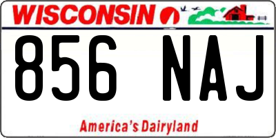 WI license plate 856NAJ