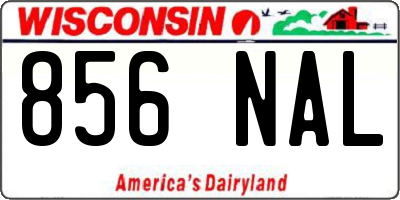 WI license plate 856NAL