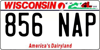 WI license plate 856NAP