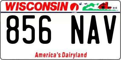 WI license plate 856NAV