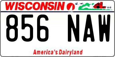 WI license plate 856NAW