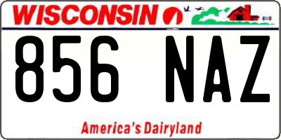 WI license plate 856NAZ