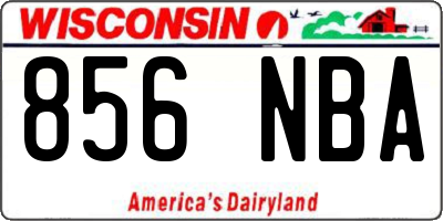 WI license plate 856NBA