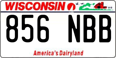 WI license plate 856NBB