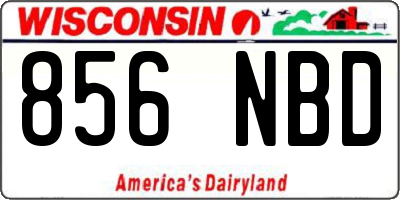 WI license plate 856NBD