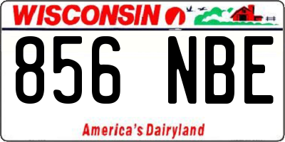 WI license plate 856NBE