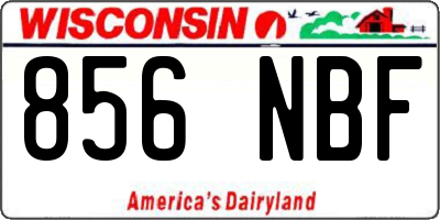 WI license plate 856NBF