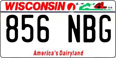 WI license plate 856NBG