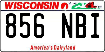 WI license plate 856NBI