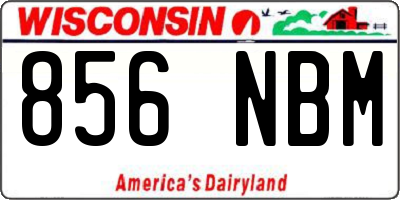 WI license plate 856NBM