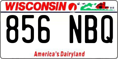 WI license plate 856NBQ