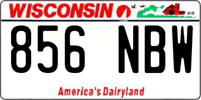 WI license plate 856NBW