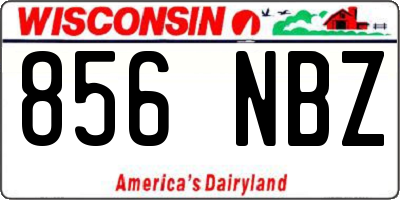 WI license plate 856NBZ