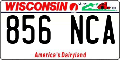 WI license plate 856NCA
