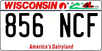 WI license plate 856NCF